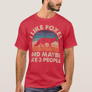 Ich mag Foten und vielleicht 3 Leute Retro-Stil Vi T-Shirt