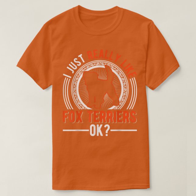 Ich mag Fox Terriers T-Shirt (Design vorne)