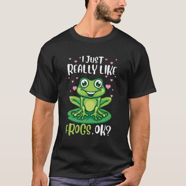 Ich mag Frösche einfach nur, wie Funny Tree Frog G T-Shirt (Vorderseite)