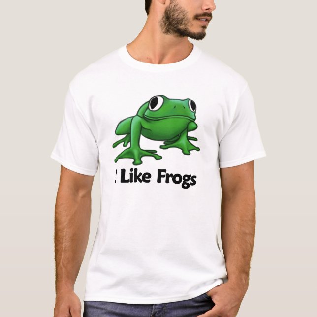 Ich mag Frösche T-Shirt (Vorderseite)
