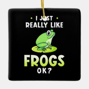 Ich mag Frösche wirklich. Keramikornament