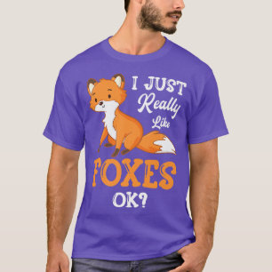 Ich mag Füchse einfach nur OK Premium T - Shirt