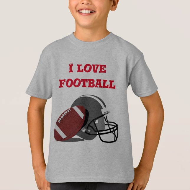 Ich mag Fußball T-Shirt (Vorderseite)