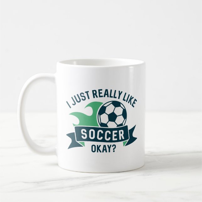 Ich mag Fußball wirklich gut. Kaffeetasse (Links)