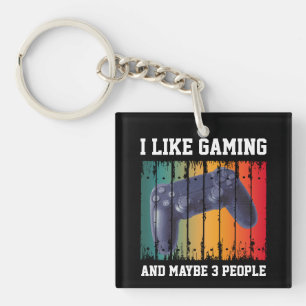ICH MAG GAMING UND VIELLEICHT 3 PERSONEN SCHLÜSSELANHÄNGER