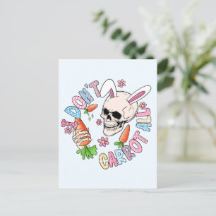 Ich mag gar nichts - Niedlicher Schädelhund & Oste Postkarte