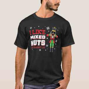 Ich mag gemischte Nudeln Weihnachtsnachtscreme Squ T-Shirt