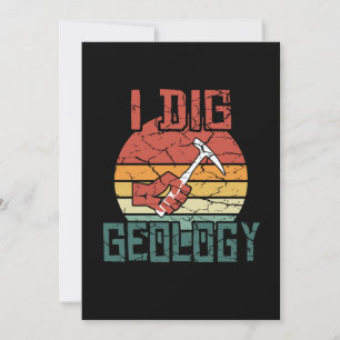 Ich mag Geologie Lustiges Vintage-Geologengeschenk Dankeskarte