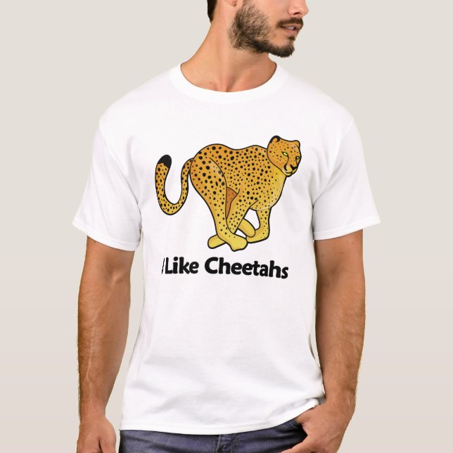 Ich mag Geparde T-Shirt (Vorderseite)