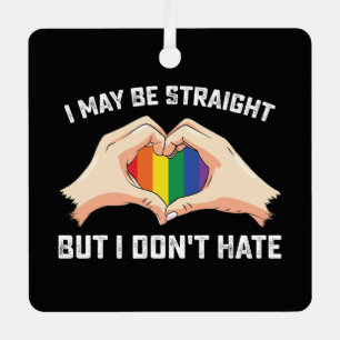 Ich mag gerade sein, aber ich hasse nicht schwul-l ornament aus metall