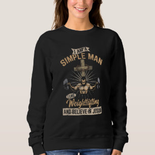 Ich mag Gewichtheben und glaube an Jesus Christlic Sweatshirt