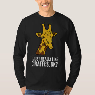 Ich mag Giraffen einfach Niedliche Giraffe T-Shirt