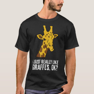Ich mag Giraffen einfach Niedliche Giraffe T-Shirt