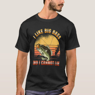 Ich mag große Barsch und kann nicht lügen Fischen T-Shirt