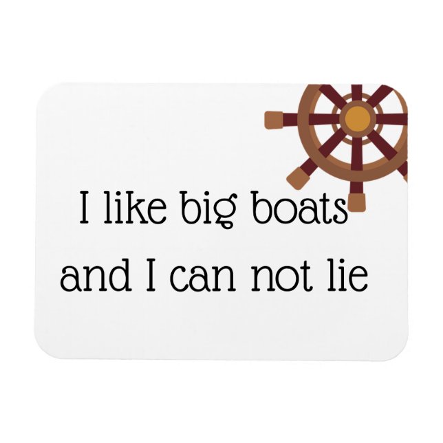 Ich mag große Boote Stateroom Funny Cruise Door Magnet (Horizontal)