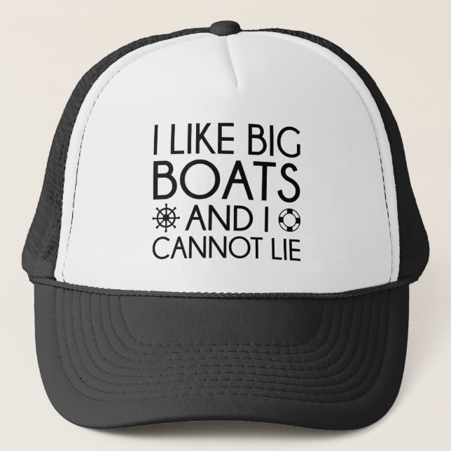 Ich mag große Boote Truckerkappe (Vorderseite)