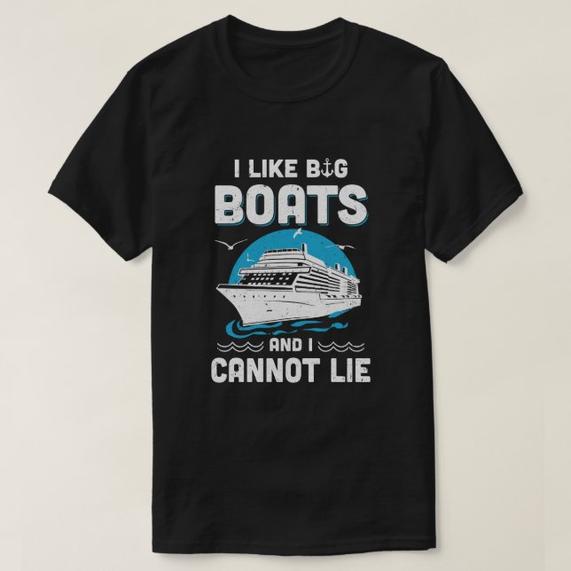 Ich mag große Boote, und ich kann keine Strandfahr T-Shirt (Design vorne)