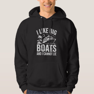 Ich mag große Boote und ich kann nicht lügen Kreuz Hoodie