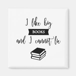 Ich mag große Bücher, Kühlschrankmagnet Magnet