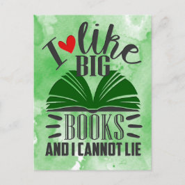 Ich mag große Bücher Postkarte