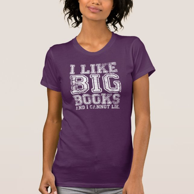 Ich mag große Bücher und ich kann nicht liegen T-Shirt (Vorderseite)
