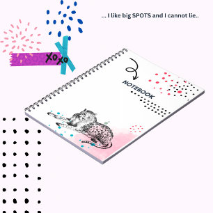 Ich mag große Flecken Leopard Notizbuch Notizblock