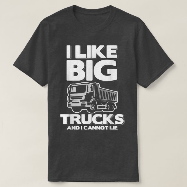 Ich mag große LKW und ich kann 953 nicht liegen T-Shirt (Design vorne)