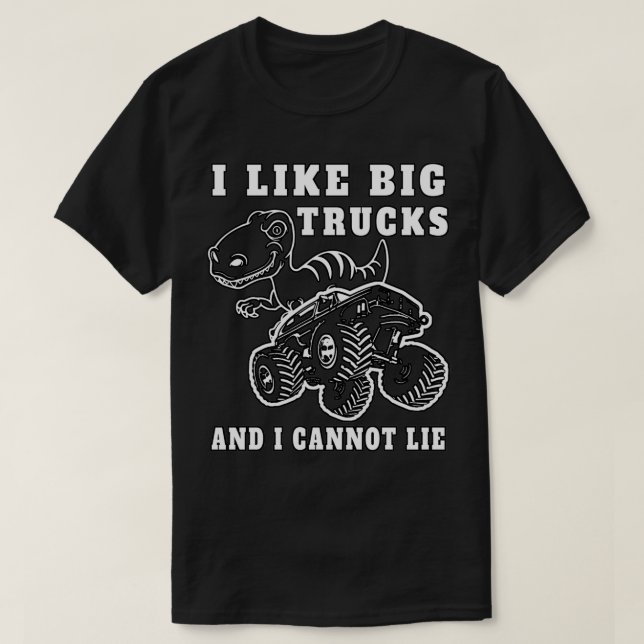 Ich mag große LKWs und ich kann den LKW MonsterLKW T-Shirt (Design vorne)