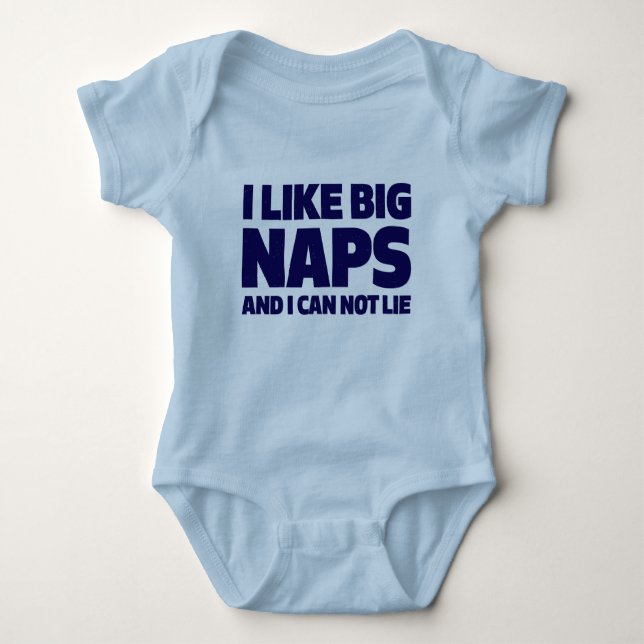 Ich mag große Nickerchen und ich kann nicht lügen Baby Strampler (Vorderseite)
