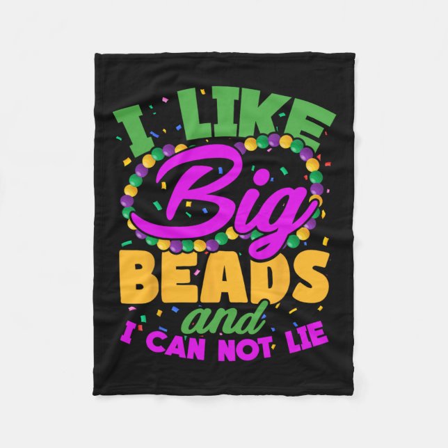 Ich mag große Perlen und ich kann nicht lügen Fleecedecke (Vorderseite)