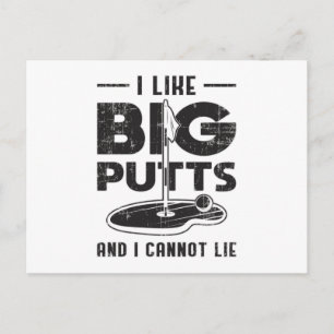 Ich mag große Putts und ich kann Golf Golfer Gesch Postkarte