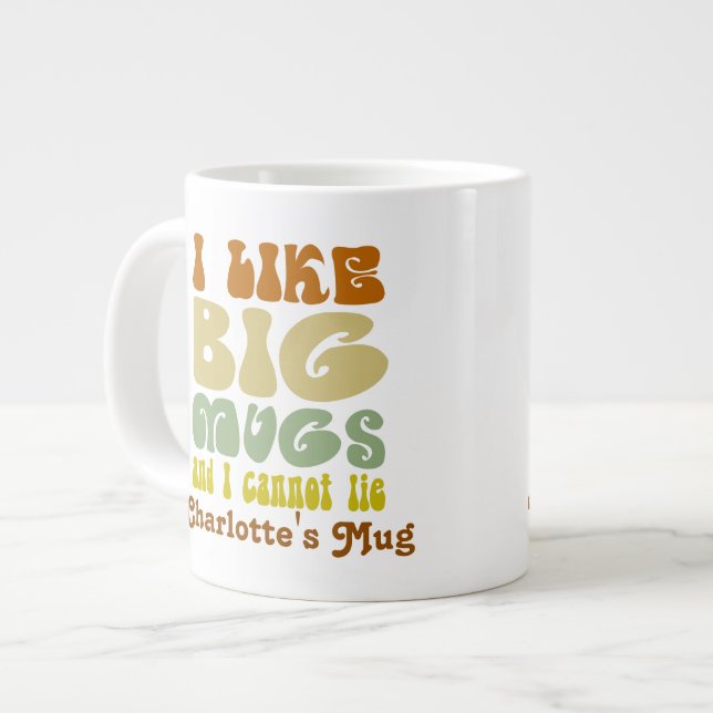 Ich mag große Tasse und ich kann nicht Personalisi (Vorderseite Links)