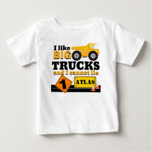 Ich mag großes LKW-Bau-Geburtstags-Shirt Baby T-shirt