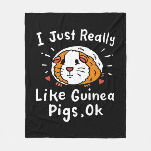 Ich mag Guinea Guinea Pig Kawaii Fleecedecke