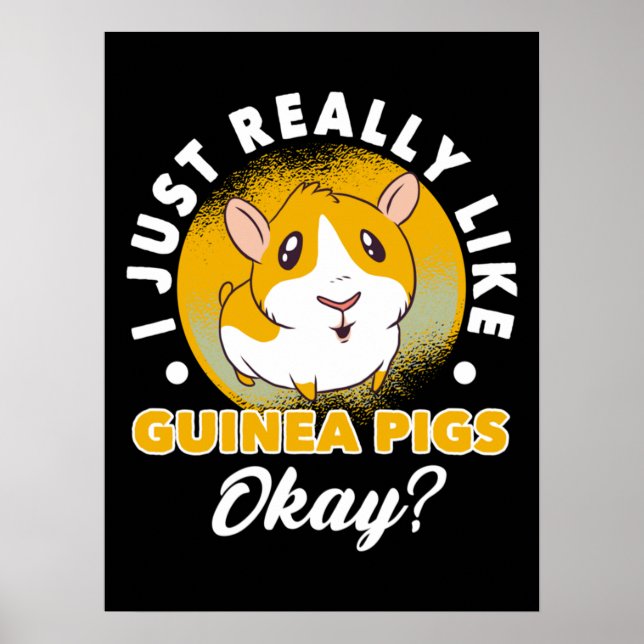 Ich mag Guinea-Schweine-Cavy-Roddent Poster (Vorne)