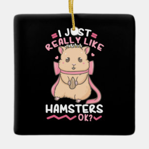 Ich mag Hamster einfach. Keramikornament