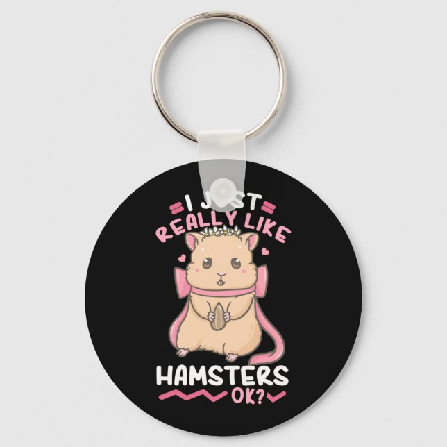 Ich mag Hamster einfach. Schlüsselanhänger (Vorderseite)
