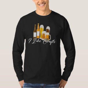 Ich mag handwerkliches Vintage-Bierliebhaber trink T-Shirt