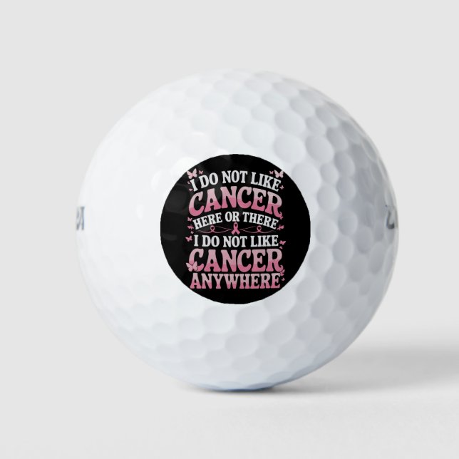 Ich mag hier oder da keinen Krebs Golfball (Vorderseite)