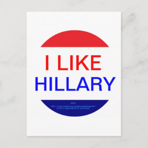 ICH MAG HILLARY (MEHRERE PRODUKTE) POSTKARTE