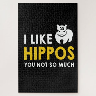 Ich mag Hippos Sie nicht so viel Kostümgeschenk Puzzle