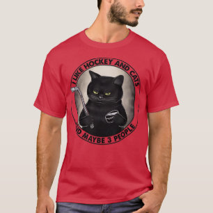 Ich mag Hockey und Cat und vielleicht 3 Leute Gesc T-Shirt