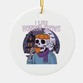 Ich mag Horror zeigt ein ungewöhnlich grafisches D Keramik Ornament