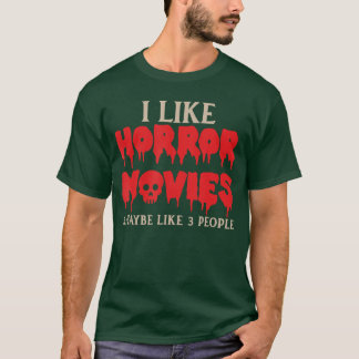 Ich mag Horrorfilme Halloween Retro T-Shirt