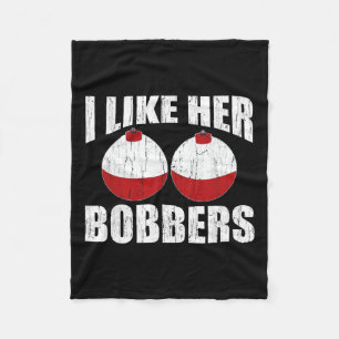 Ich mag ihre Bobber Funny Fishing Paare Geschenke Fleecedecke