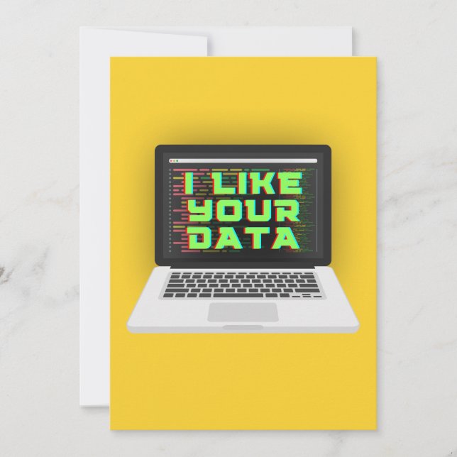 ICH MAG IHRE DATEN FEIERTAGSKARTE (Vorderseite)