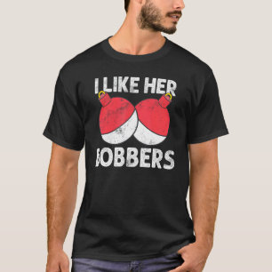 Ich mag ihre Schwimmer Lustiges Angel-Paar-Geschen T-Shirt