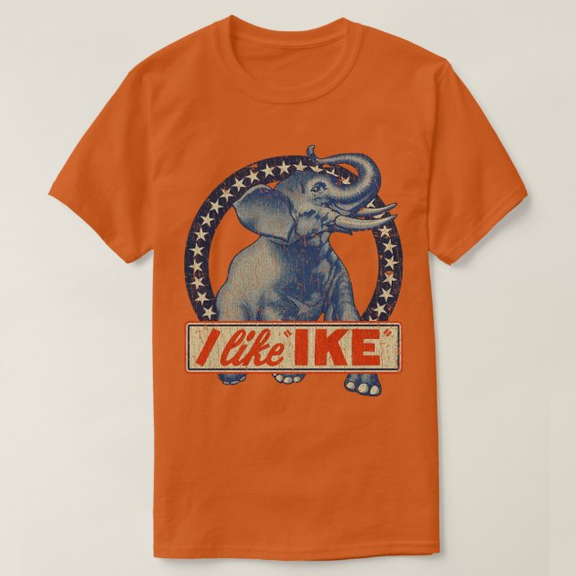 Ich mag Ike Elephant 1952 T-Shirt (Design vorne)