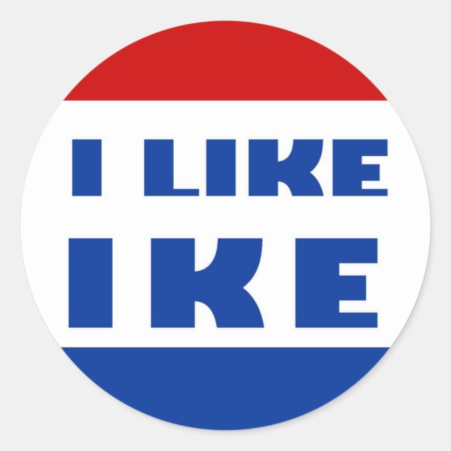 Ich mag Ike Sticker (Vorderseite)