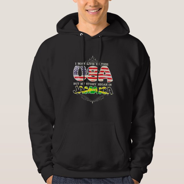 Ich mag in den USA leben, aber meine Geschichte be Hoodie (Vorderseite)